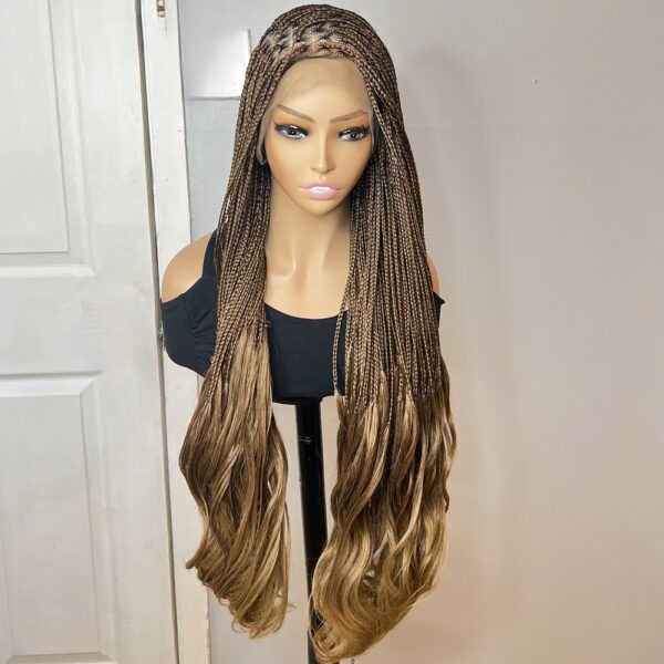 Multi Blonde Braided Lace Closure Wig